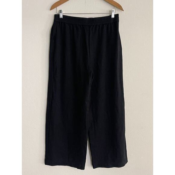 Bailey 44 Pants L Black High Rise Pleated Pockets Wide Leg Elastic Waist NEW - Picture 8 of 11